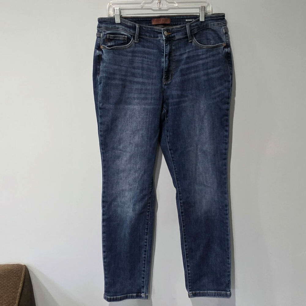 Judy Blue Jeans Womens Size 15 Boyfriend Fit Stretch Denim Medium Wash
